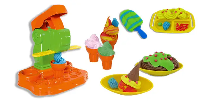 Eisdiele aus Knete als kreative Vorlage