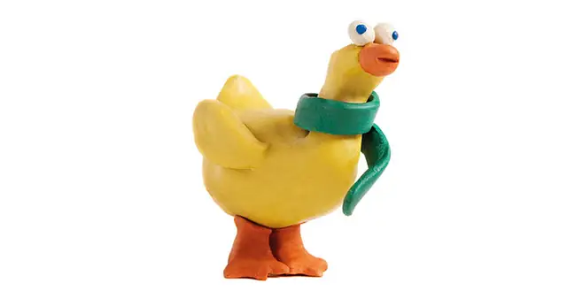 Ente mit Schal als kreative Vorlage