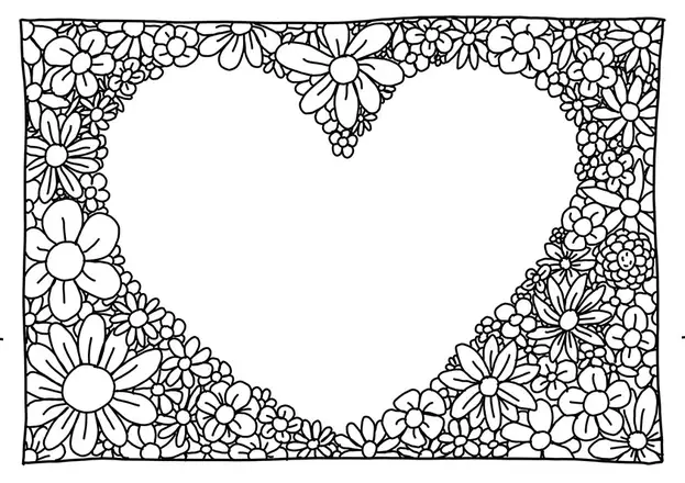 Blumenherz als kreative Vorlage