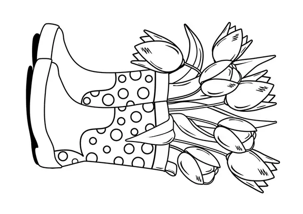 Blumenstiefel als kreative Vorlage