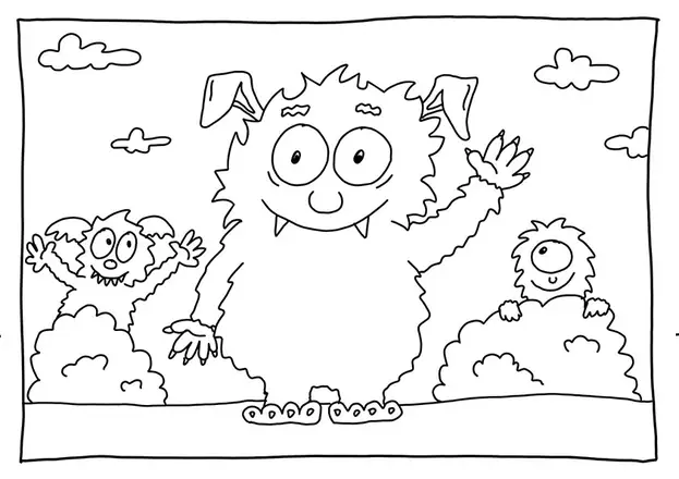 Winkendes Monster als kreative Vorlage
