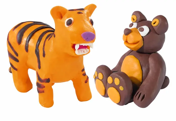 Tiger und Bär aus SCHUL-KNET